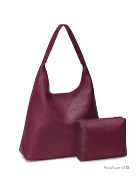 Hobo Bags for Women Soft Vegan Leather Slouchy Tote Shoulder Handbag Work Travel